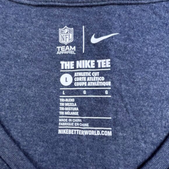 Nike Seattle Seahawks T-Shirt Womens Large Blue V Neck NFL Team Apparel NEW - Picture 4 of 11
